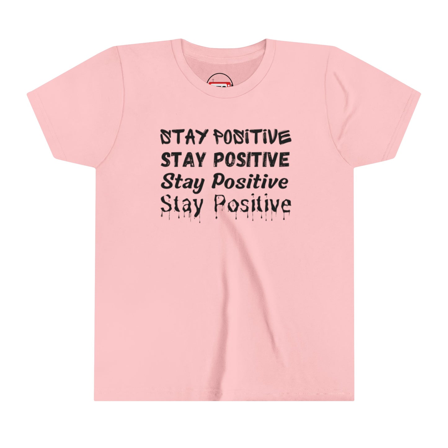 Stay Positive Youth Short Sleeve Tee Black Drip