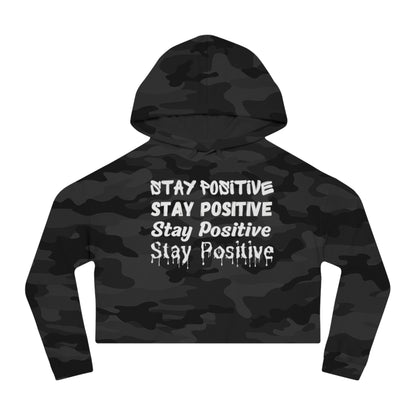 Stay Positive Hooded Sweatshirt Black Drip