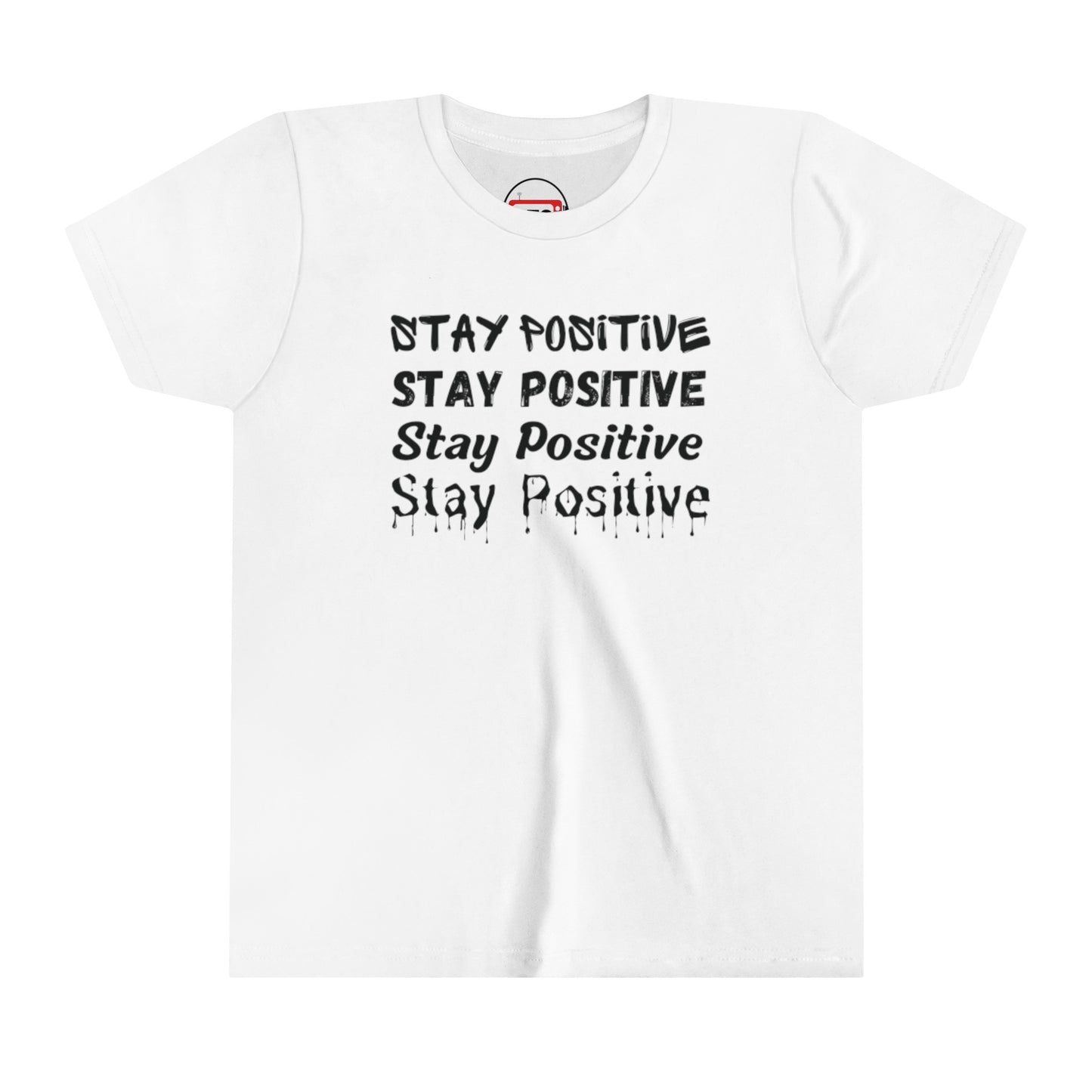 Stay Positive Youth Short Sleeve Tee Black Drip