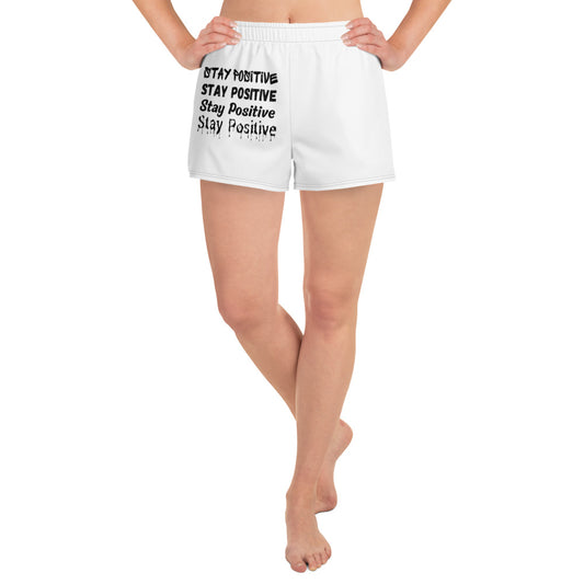 Stay Positive Women’s Recycled Athletic Shorts Black Drip